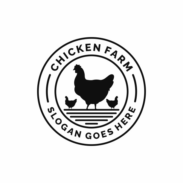 养鸡场标志设计矢量。家畜标志矢量图片下载