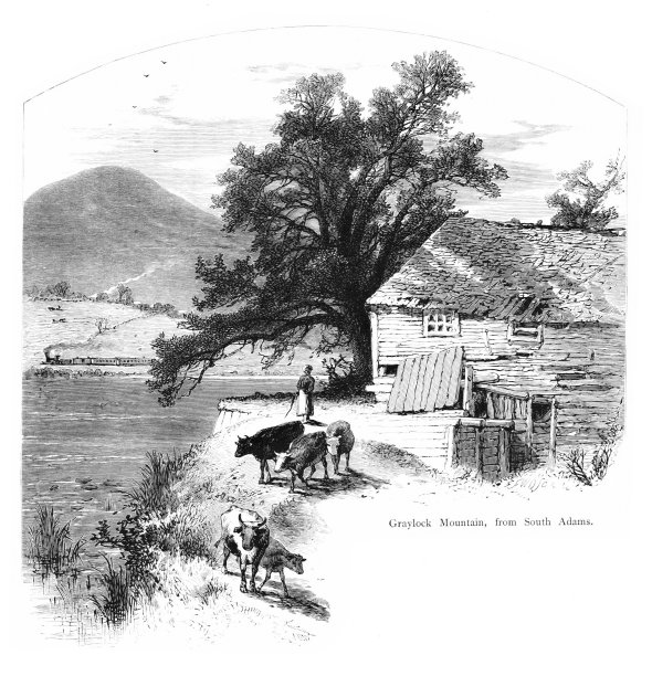 美国马萨诸塞州南亚当斯的格雷洛克山景，美国地理图片下载