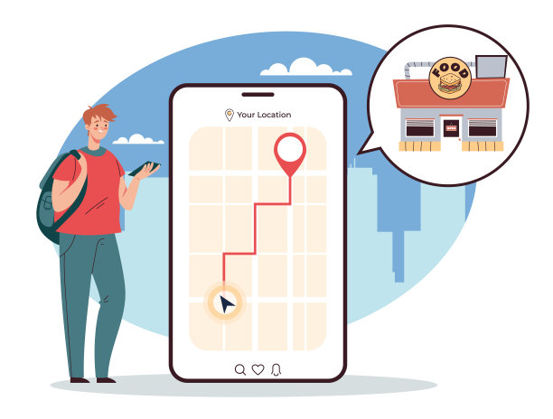 地图导航手机gps路线智能手机抽象概念。矢量设计图形说明图片下载