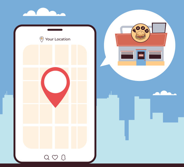 地图导航手机gps路线智能手机抽象概念。矢量设计图形说明图片下载