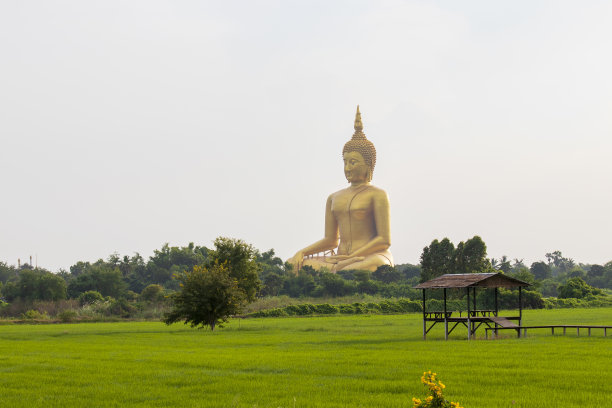 泰国安通省芒府的大佛雕像图片下载