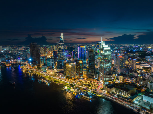 胡志明市第一区无人机视图图片下载