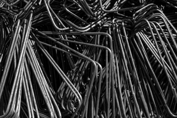 施工现场钢筋特写图片下载