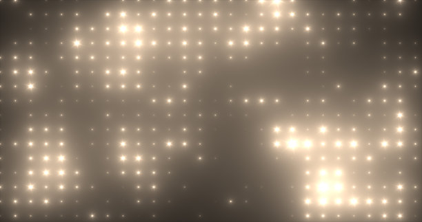 抽象循环发光黄橙迪斯科墙与明亮的灯泡抽象背景图片下载