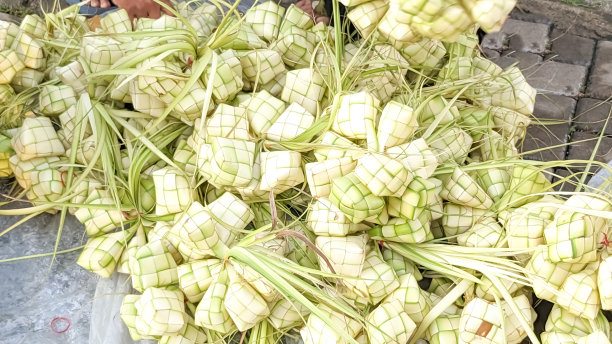 这是印尼特色菜Ketupat的基本食材图片下载