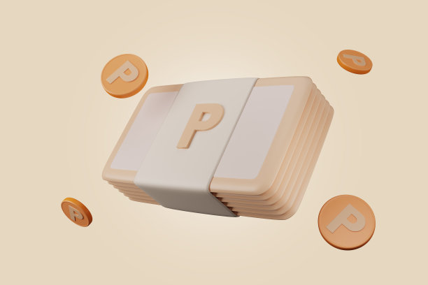 三维插图的钞票和硬币点图片下载