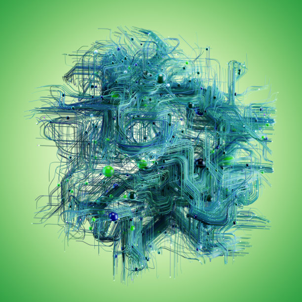 数字线抽象为球体形状。图片下载