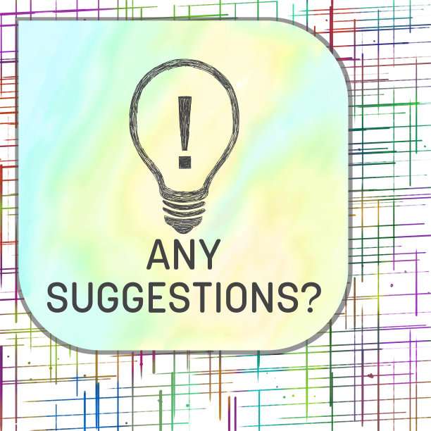 任何建议彩色线条灯泡划痕圆角方形文字角图片下载