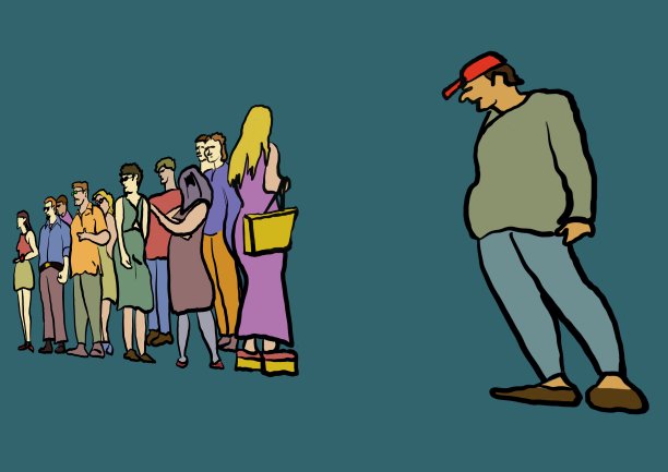 一个男人和女人的插图图片下载