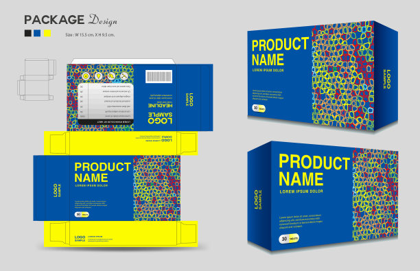 化妆品盒设计，补品盒模板，包装设计模板，3d盒包装设计，化妆品标签，医药标签，肥皂标签，包装设计矢量，包装盒模型图片下载