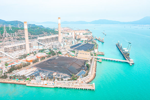 电厂鸟瞰图图片下载