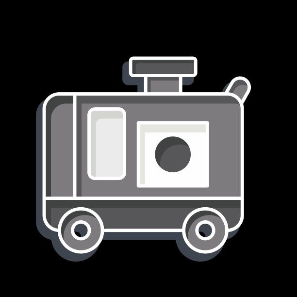 图标生成器。与工程车辆有关的标志。光滑的风格。简单的设计可编辑。简单的说明图片下载