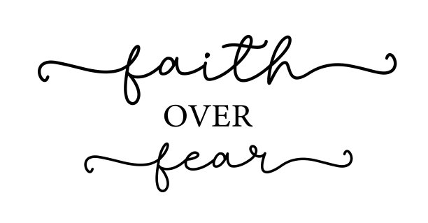 信念战胜恐惧。基督教矢量引用。图片下载