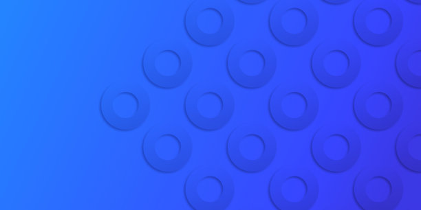 新变形蓝色圆圈背景与凹圆圈封面设计，横幅，演示，UI设计。图片下载