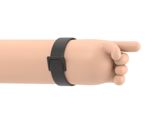 卡通手势图标模型。卡通人物的手势。白色背景的3D渲染。图片下载