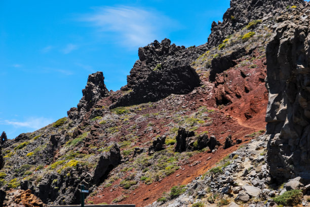 岩石在山上，数码照片的图片作为背景图片下载