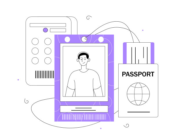 有护照线概念的人图片下载