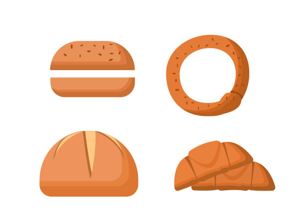 不同种类的面包图片下载