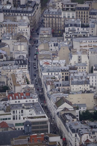 从埃菲尔铁塔的顶端俯瞰巴黎图片下载