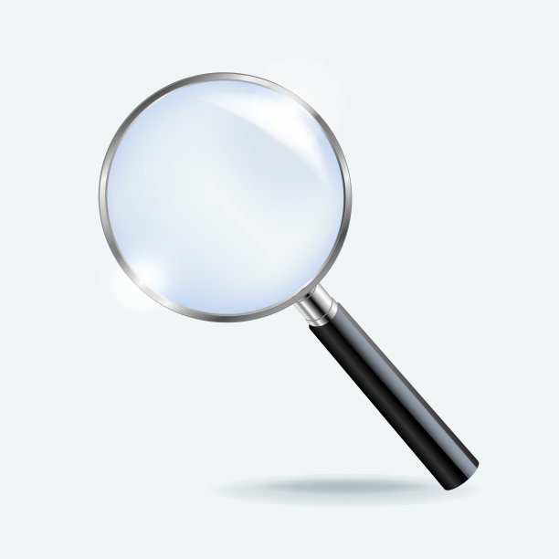 白底放大镜图片下载