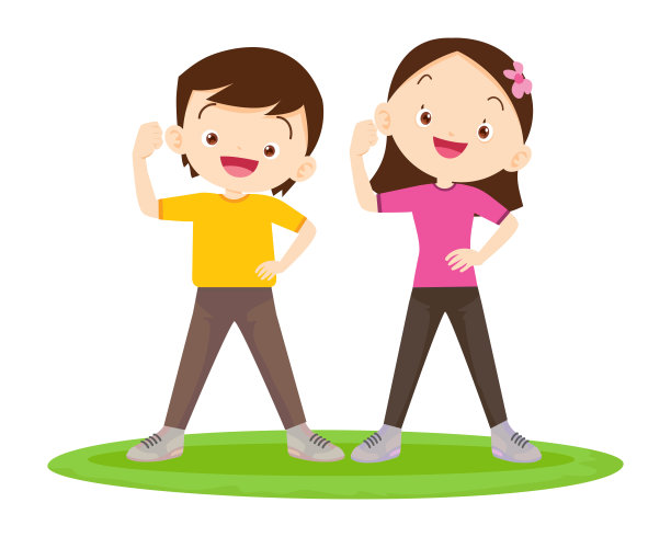 快乐家庭体育活动。妈妈，爸爸和孩子在家里做早操图片下载