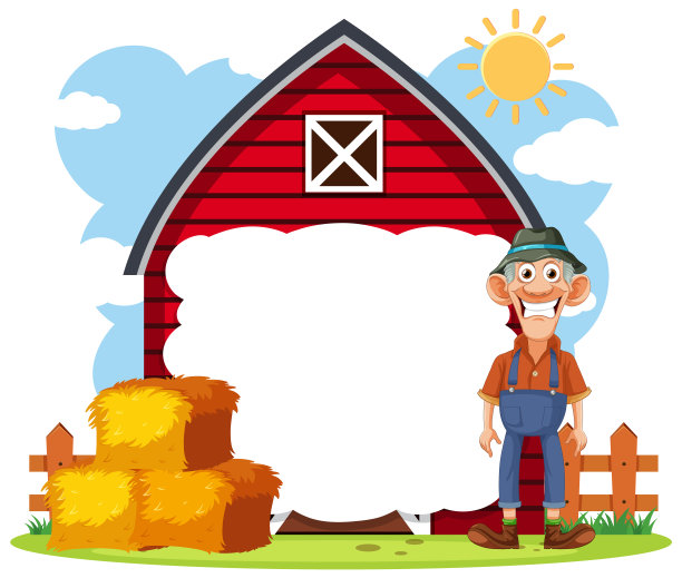 拿着空旗的老农图片下载