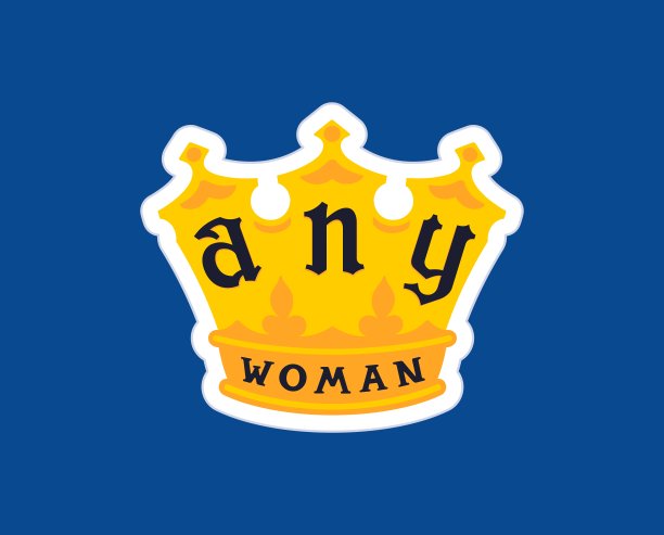 每个女人都是女王。皇冠上手写的报价。有趣的标签和积极的口号。矢量设计图片下载