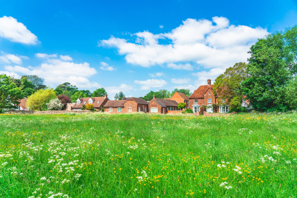 英国小镇景观在英国英格兰图片下载