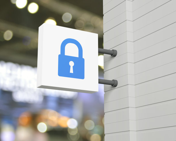 科技互联网安全与安全理念，3D渲染图片下载