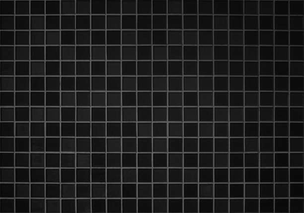 浴室和厨房的墙面和地砖马赛克背景为深黑色。设计图案几何配网格壁纸纹理装修池。简单无缝抽象表面垃圾。图片下载
