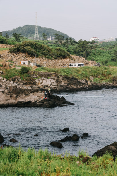济州岛达美海岸的岩石美景图片下载