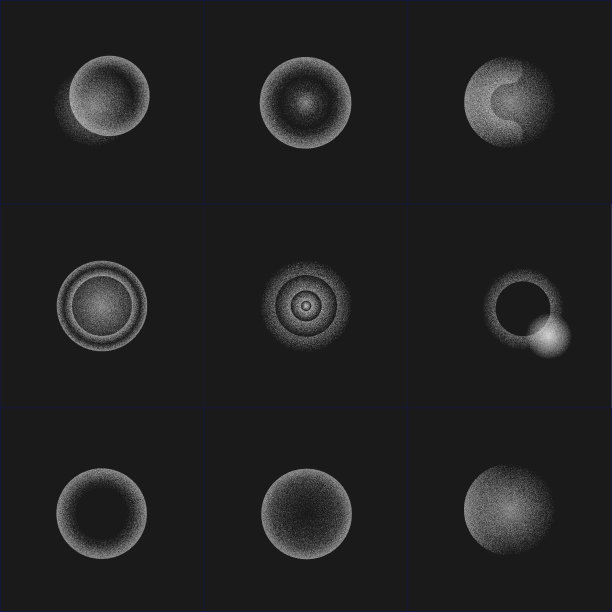 几何形状和小点。极简主义。半色调。绘画-艺术产品。图片下载