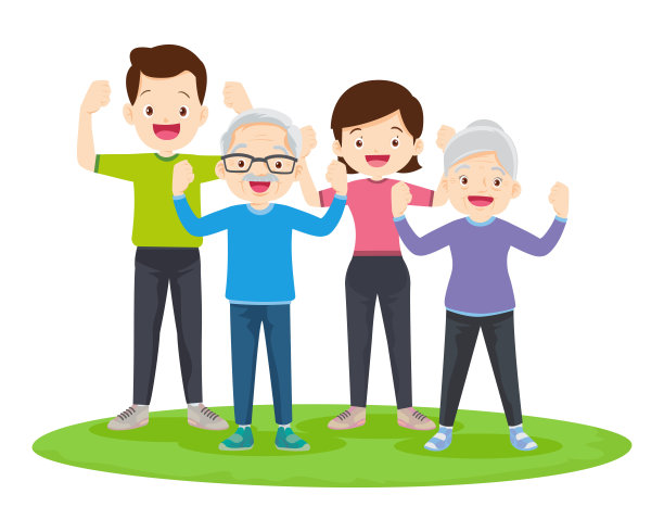 快乐家庭体育活动。妈妈，爸爸和孩子在家里做早操图片下载