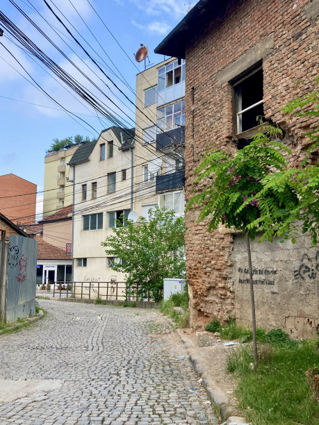 科索沃-普里什蒂纳-市中心旧式和现代建筑的对比图片下载