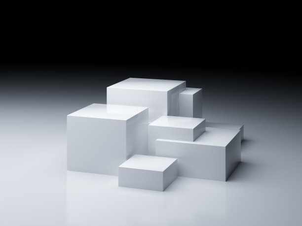 黑色3D展示平台空间图片下载