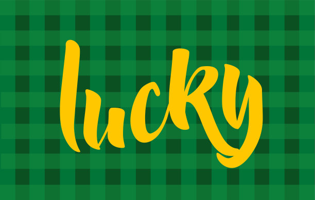 幸运的绿色格子背景图片下载