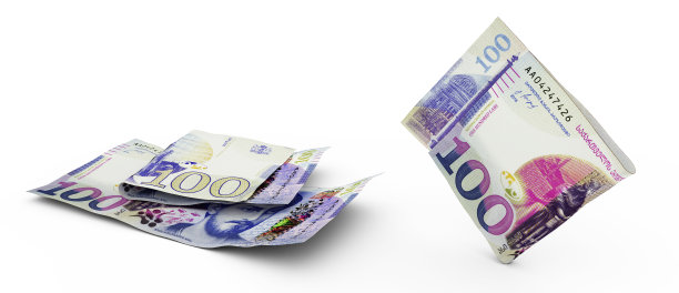 一套格鲁吉亚拉里注意孤立在白色背景。三维渲染图片下载