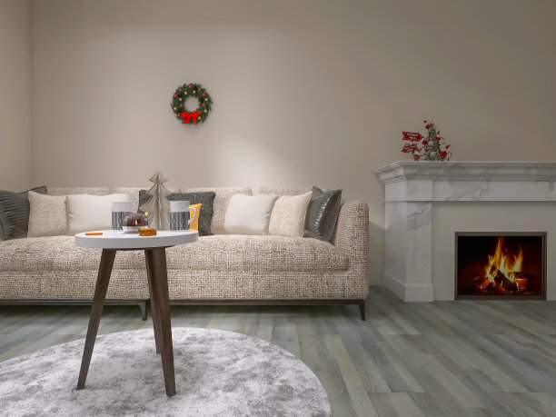 房间内部圣诞3d渲染，3d插图图片下载