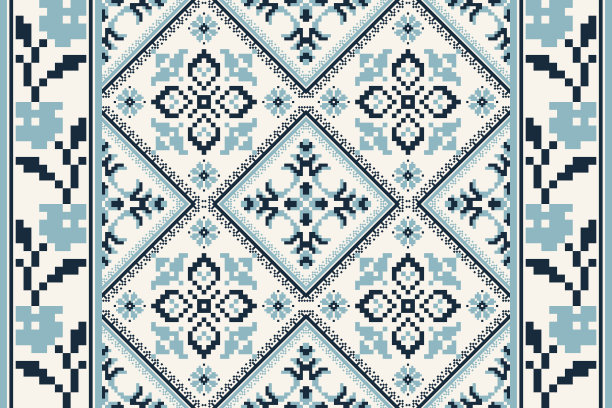 西班牙图案十字绣图片下载