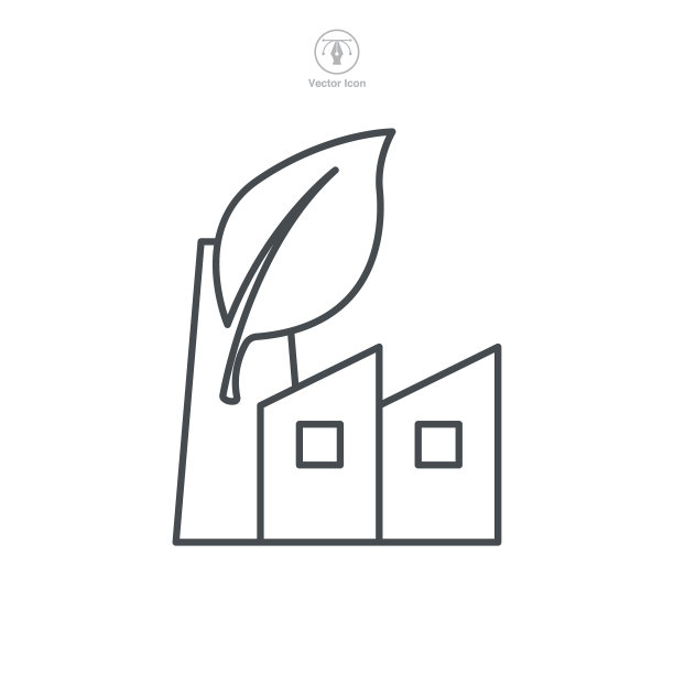 生态工厂图标符号模板的图形和图片下载