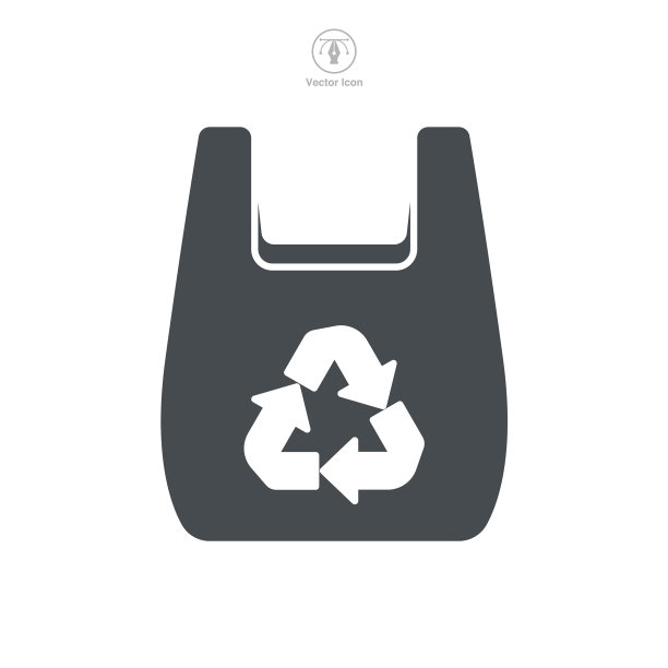 塑料袋带有回收标志图标符号图片下载