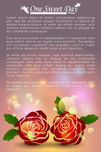 特殊场合情人节婚礼请柬模板抽象背景。图片下载