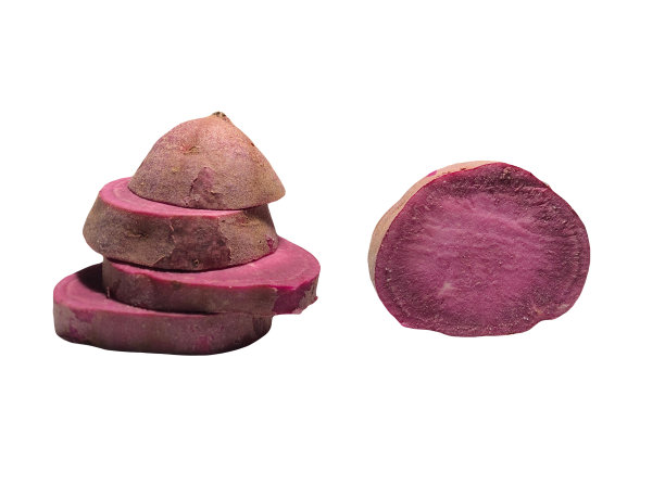 白色背景上的紫色甘薯图片下载