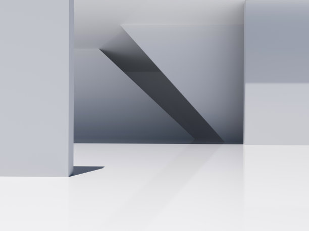 未来的空房间，3d渲染图片下载