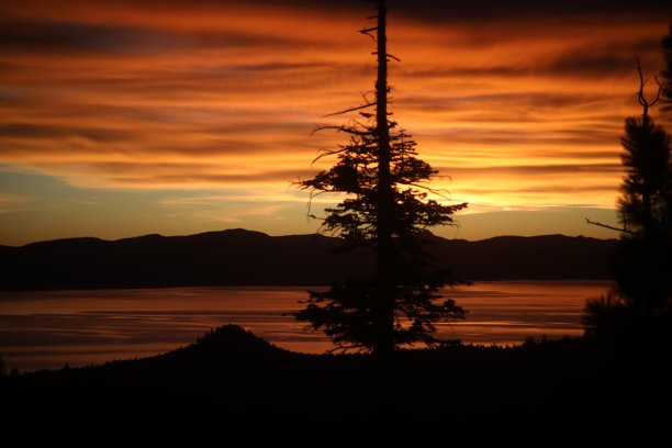 太浩湖日落图片下载
