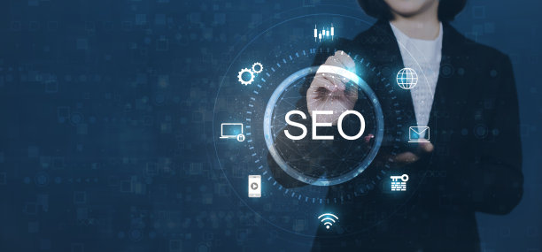 SEO搜索引擎优化数字营销技术商业互联网概念。图片下载