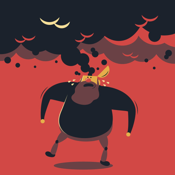 那个脑袋张开，冒着蒸汽或烟的人图片下载