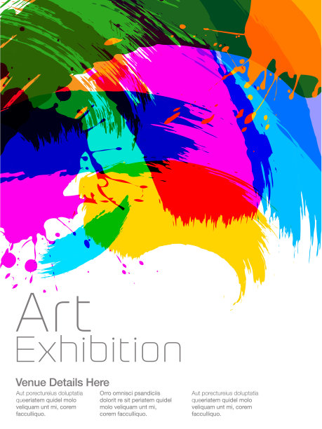 艺术展览的海报图片下载