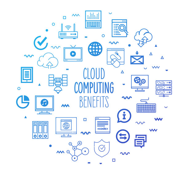 云计算的好处概要风格信息图设计图片下载