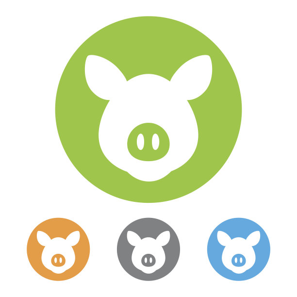 猪矢量图标图片下载